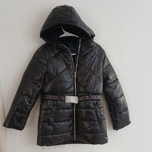 Tommy Hilfiger Kids Hooded Black Puffer Coat